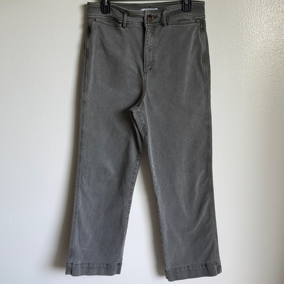 LOFT High Waist Slim Wide Legs Gray Denim Pants, size 29 - Picture 1 of 9